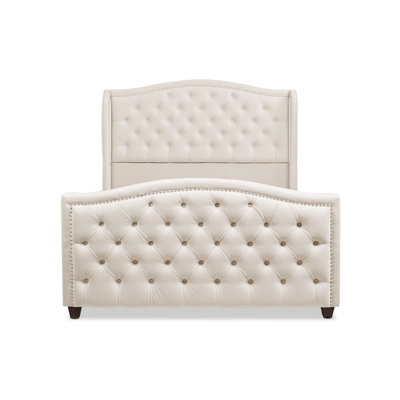 Coleman Velvet Upholstered Wingback Bed