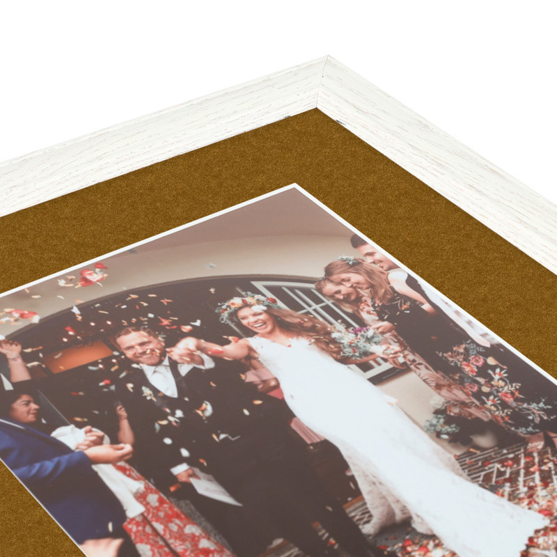 Cadre pour photo simple en bois blanc cassé 3 po x 5 po, Coronado