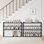5 Tier Adjustable Fabric Shoe Rack Set of 2, Black Frame Stackable Entryway Shoe Storage Organizer