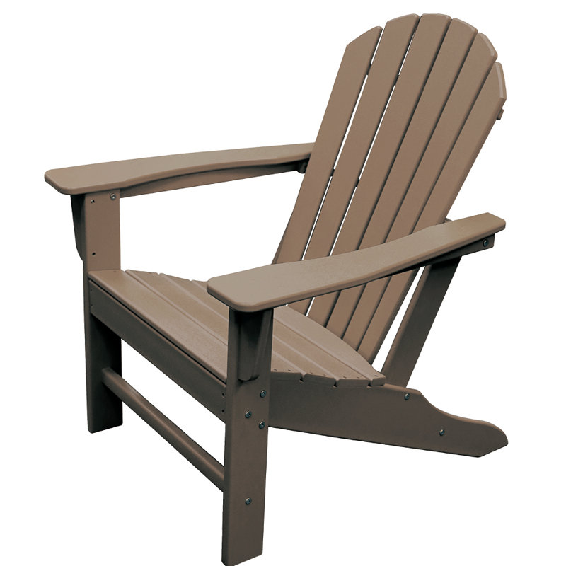 Chaise Adirondack d'extérieur en plastique / résine Atlantic Classic, Teck