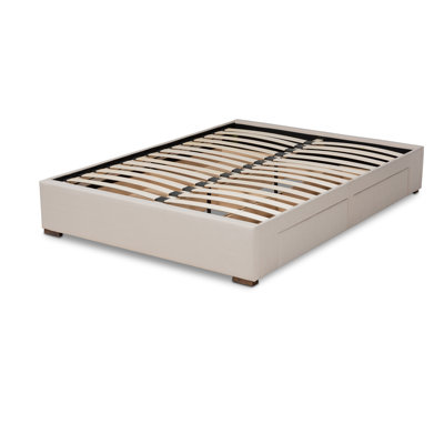 Abbey Hassell Modern and Contemporary Fabric Upholstered 4-Drawer Platform Storage Bed Frame by The Twillery Co.