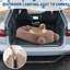 Lit pour chien humain, lit pour chien de taille humaine 71 po x 45 po x 12 po avec couverture, 2 poches de rangement latérales et poignée portative-1213385967
