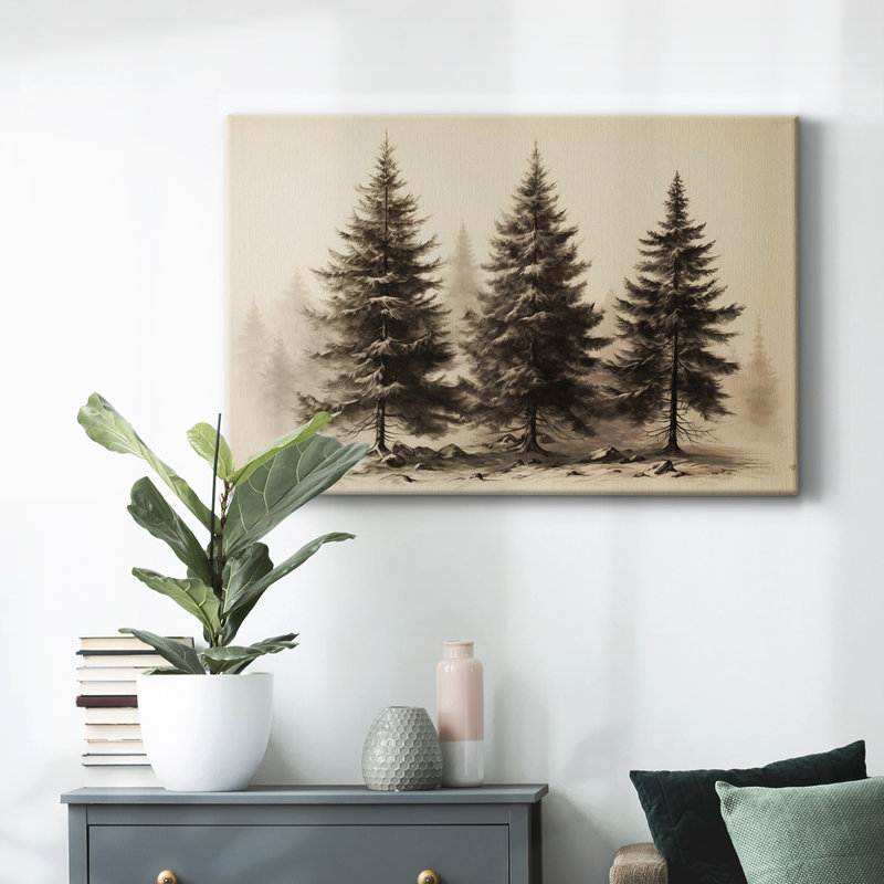 Paysage rétro CLCL, H 13 po x l 19 po, Toile tendue, Sans cadre