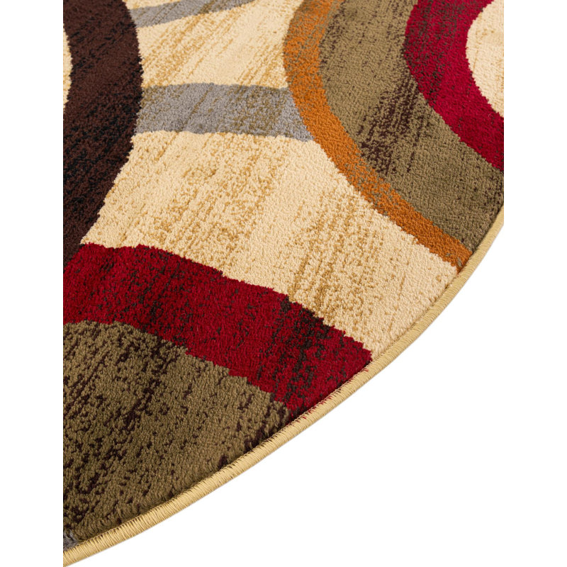 Ivetta Abstract Indoor Rug, Round 8'