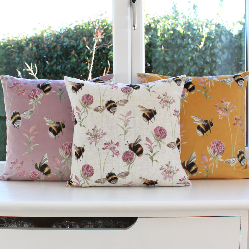 Floral Square Throw Pillow Cover