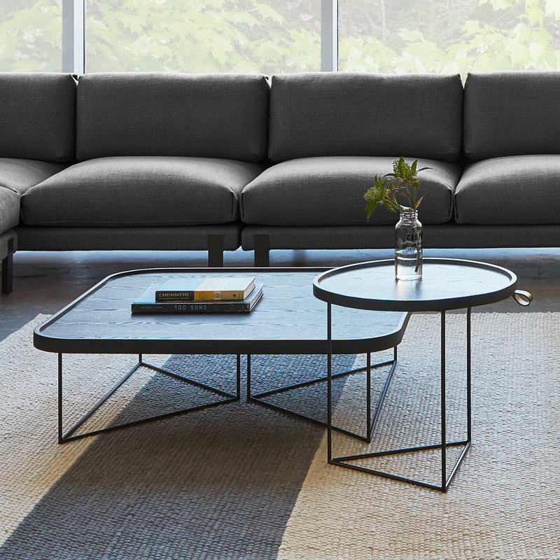 Porter Round End Table, Ash Black