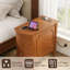 Table de bout étroite avec station de charge et 2 tiroirs, table de chevet mince en bois pour le salon ou la chambre à coucher | Idée de cadeau-588584667