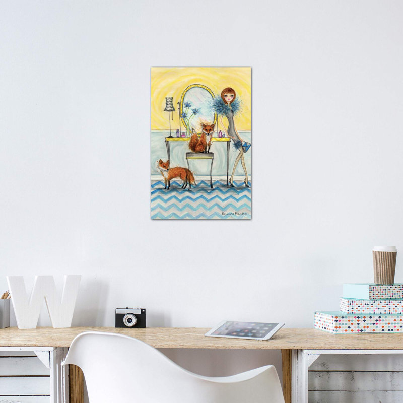 Art fiona et fox, Toile tendue, H 12 po x l 8 po x P 0,75 po