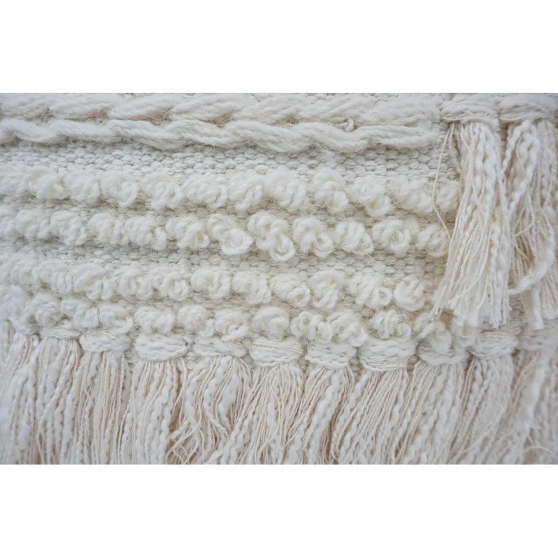 Fringed Cotton Throw Pillow