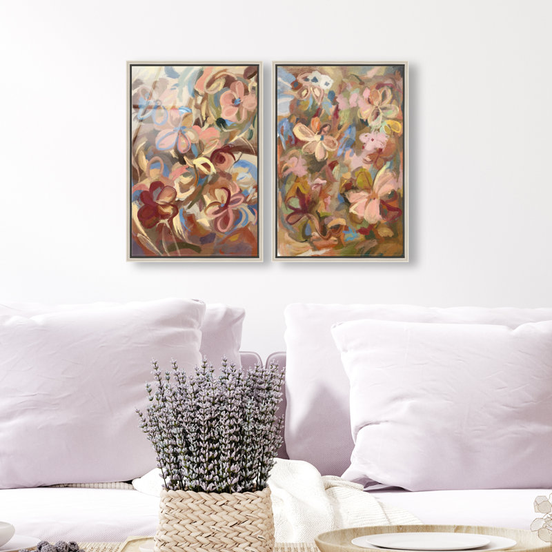 Moving Eden Set Set by Oliver Gal, 110"H x 74"W, Silver Floater Frame