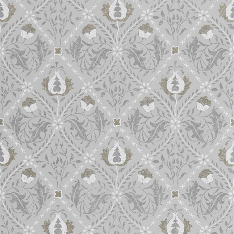 Pure Trellis Wallpaper, Lightish Gray