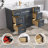 Solid Wood 48" Single Bathroom Vanity with Solid Surface Top