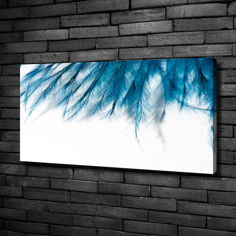 Blue Feathers - Wrapped Canvas Print
