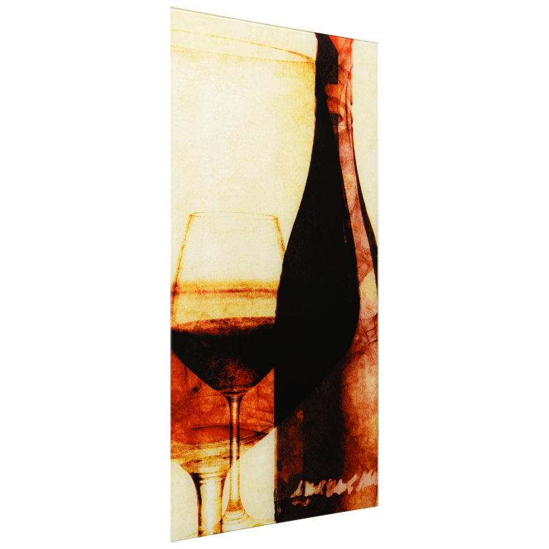 "Smokey Wine I B", art mural en verre trempé sans cadre imprimé inversé