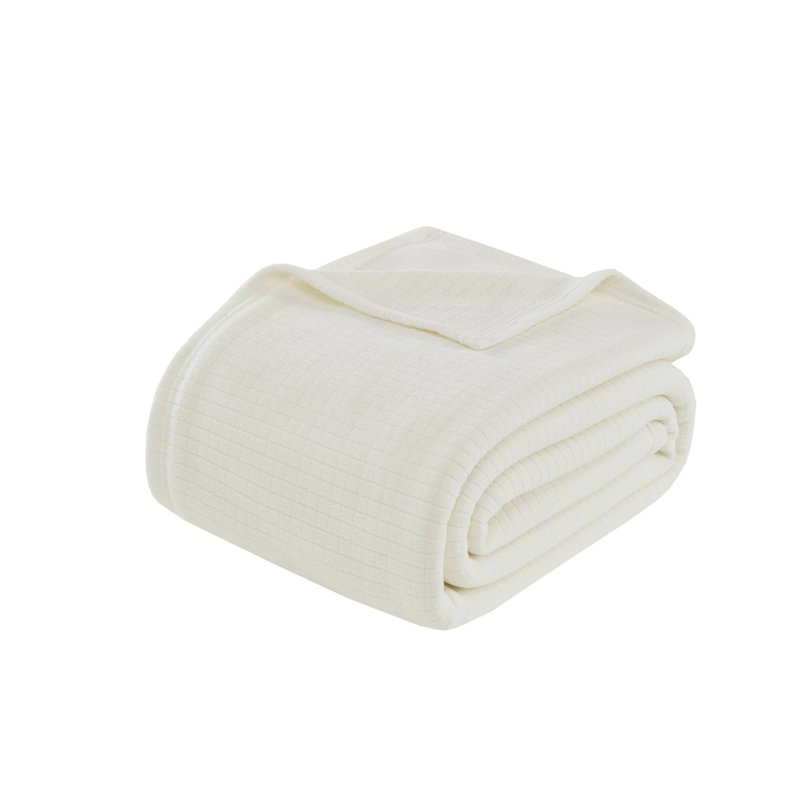 Couverture en micropolaire double / grand, L 90 po x l 90 po, Ivoire ivoire