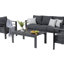 Ensemble de conversation d'extérieur en aluminium pour 5 personnes avec coussins-130168497