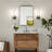 1-light Dimmable Bathroom Matte Black Iron Wall Armed Sconce with Frosted Glass
