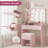 Vanity Table Set with Large Mirror and Cushioned Stool for Bedroom-1701288410
