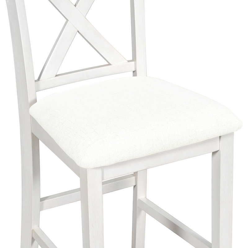 Ensemble de 5 tables de bar en bois à hauteur de comptoir avec 4 chaises