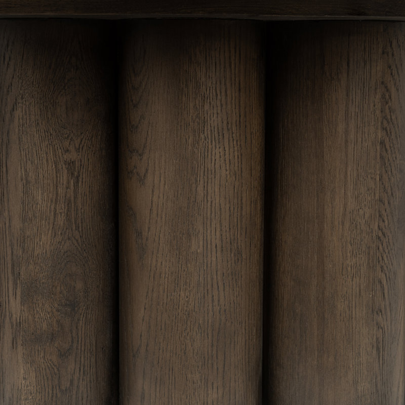 Tiber Round Single Coffee Table, Dark Brown