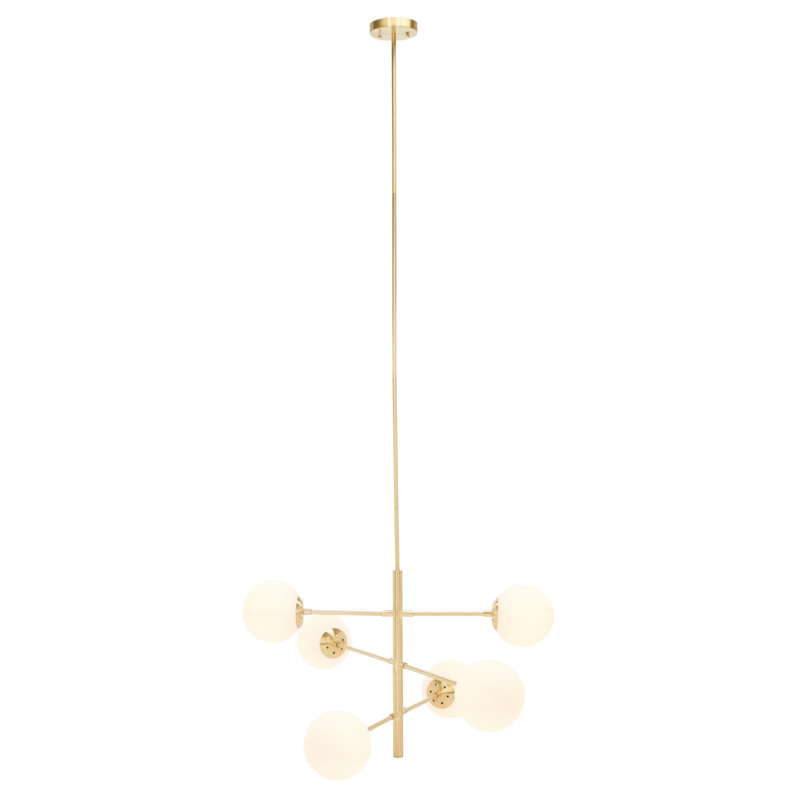 Lustre linéaire moderne et unique à 6 lumières Alison