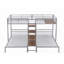 Lit superposé simple en métal avec rangement - sans sommier, robuste et amp; Peu encombrant