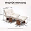 Chaise d'appoint rembourrée 39,37 po avec structure en bois massif et coussins ergonomiques