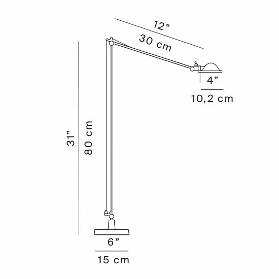 Berenice Floor Lamp, Silver, Brass