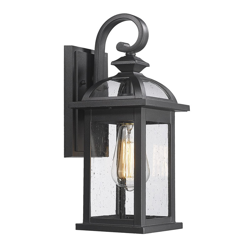 Lanterne murale extérieure imperméable (ampoules non incluses), H 15 po x l 6 po x P 6 po, Noir