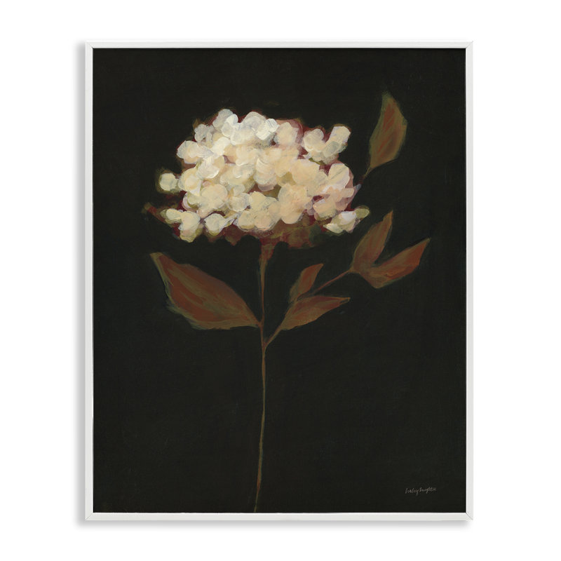 Art floral foncé par Haley Knighten bg-039, Blanc, H 14 po x l 11 po