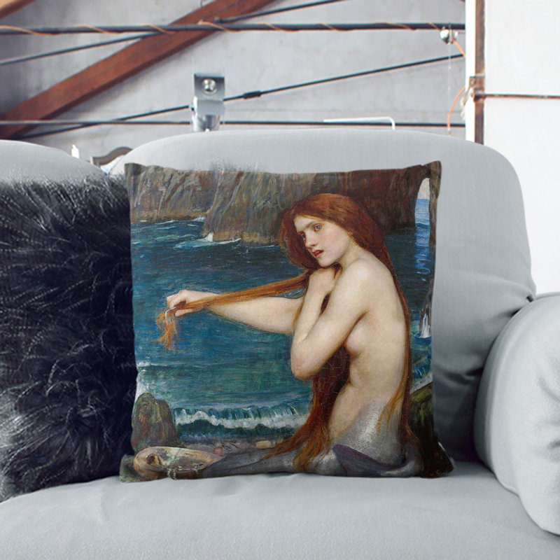 A Mermaid Vol.1 Square Throw Cushion, 40cm H x 40cm W x 15cm D