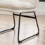 2 chaises de salle à manger, blanc vanille - rembourrage de confort, base de traîneau en métal, revêtement contemporain confortable et élégant - protège-plancher
