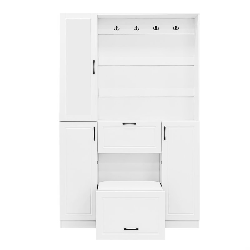 Arbres de couloir multifonctionnels modernes avec rangement, fabrication en MDF pour les petits espaces
