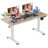 Hubing Electric Height Adjustable Standing Desk With 2 Usb Ports And 3 Power Outlets，4 Lockable Casters, 2 Hooks, Big Mouse Pad-1899827484-1899827483