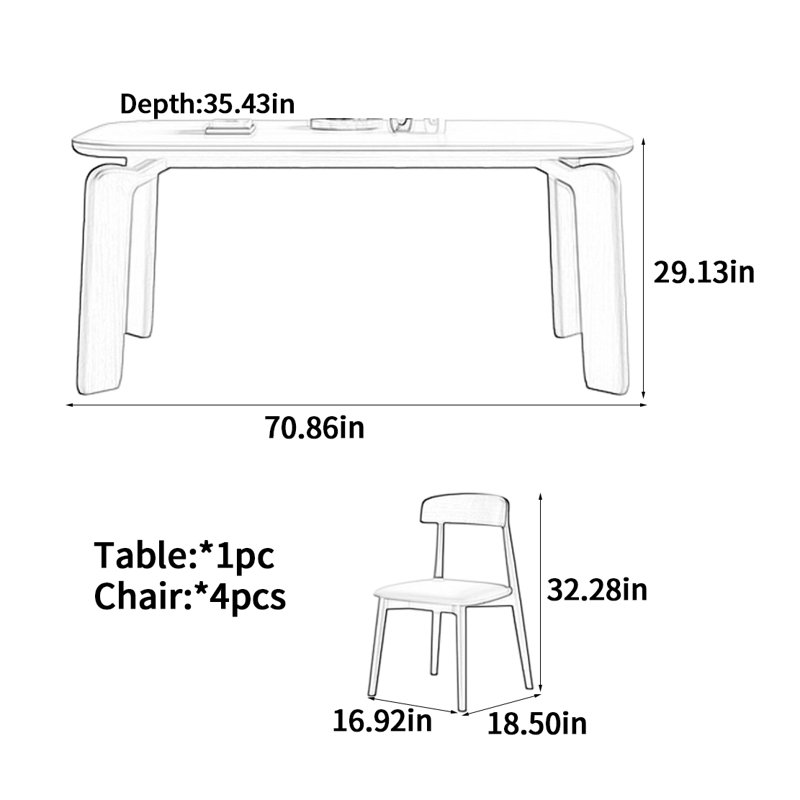 Hollinger, 29.13"H x 70.86"L x 35.43"W