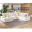 Canapé modulaire Glendora de 112 po avec chargement USB, rangement pour chaise longue et porte-gobelets-284145934