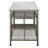 Lanzo Kitchen Island, Marble Top & Antique Pewter Finish-478159003