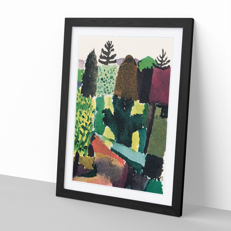 Park by Paul Klee - Wall Art, 65cm H x 48cm W x 2cm D, Black Framed