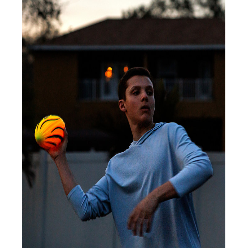 NERF Lightstrike Foam Football - 8.5" - LED Colouring Changing Lights - Batteries Included