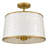 Windley 3-Light Brushed Gold Semi-Flush Mount