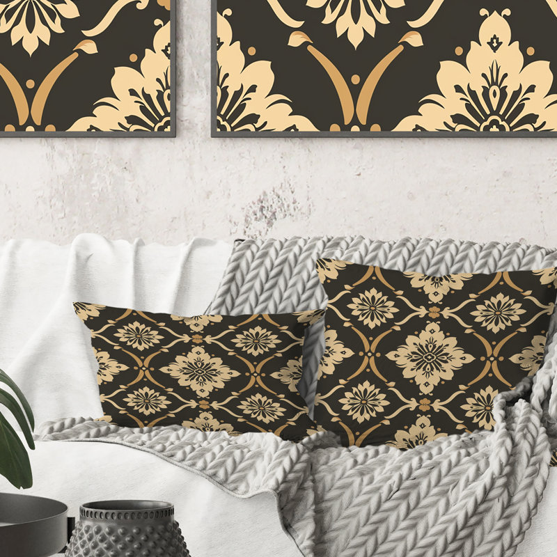 Brun rustique, charme élégant II - Coussin Country, H 16 po x l 16 po, Carrée