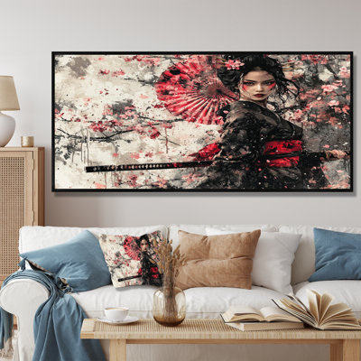 «Samurai au Japon», femme, fleur