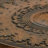 Jem 22 Inch Side End Table, Round Top, Hand Carved Boho Mandala Design With Twisted Base, Brown Mango Wood