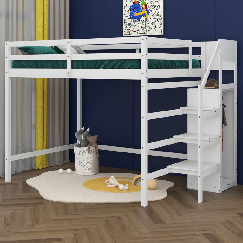 Lit mezzanine double Jahmel Kids, Blanc