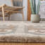 Tapis beige / gris en coton touffeté à la main Kouerga-23818938