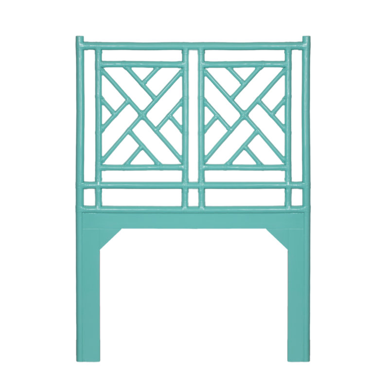 Chippendale Open-Frame Bed, Twin, Turquoise