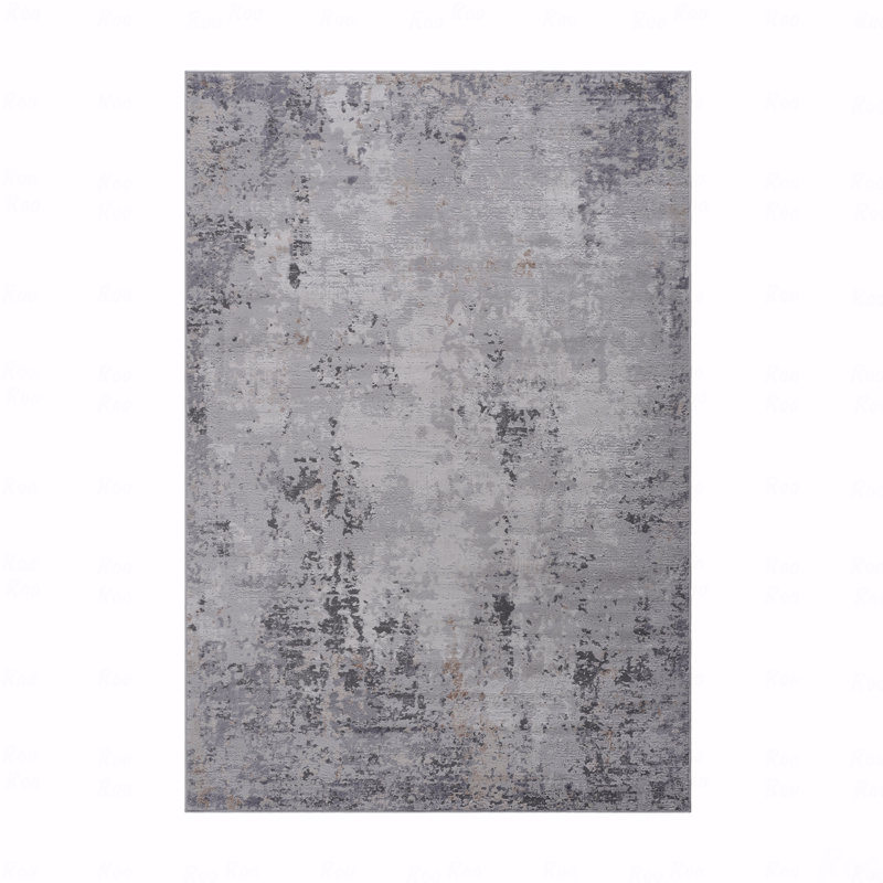 Tapis abstrait élégant et résistant aux taches, Rectangulaire 2 pi x 3 pi