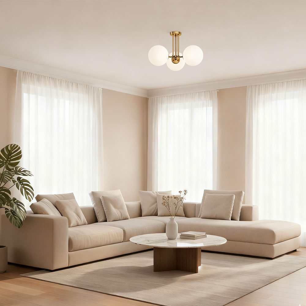 Nathon Glass Semi Flush Mount Mercer41