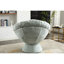 Chaise d'appoint pivotante 360 avec coussin - base en chenille pour salon bleu