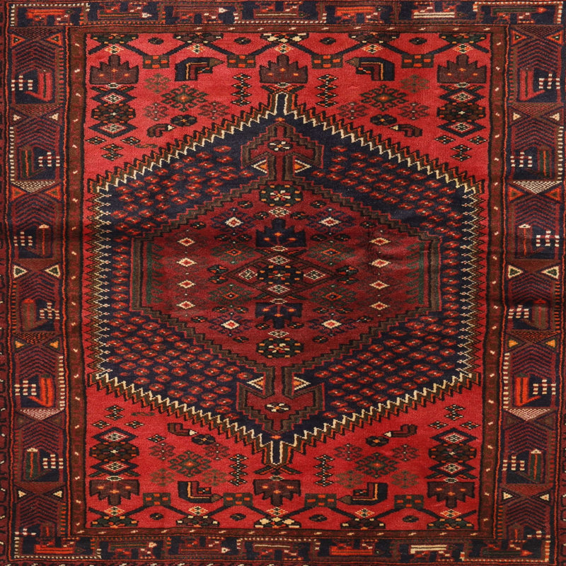 Laine tissée à la machine de style oriental/polyester jaune clair/marron/noir Tapis décoratif, Carré 8 pi